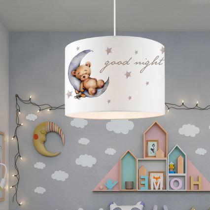 Φωτιστικό παιδικού δωματίου CANDY 1xE27/40W/230V λευκό/καφέ