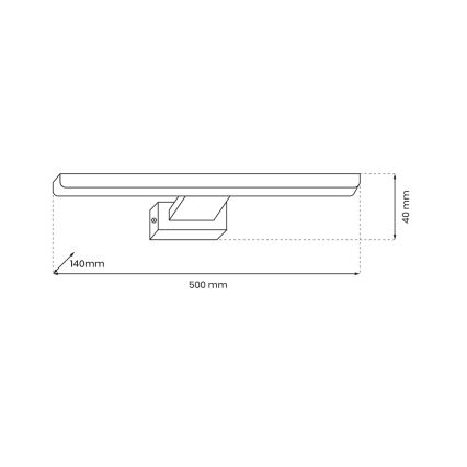 Φωτιστικό πίνακα LED  PINTO LED/12W/230V γυαλιστερό χρώμιο