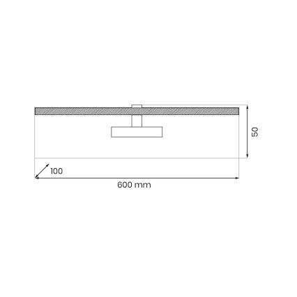 Φωτιστικό πίνακα LED PRADO LED/11W/230V γυαλιστερό χρώμιο