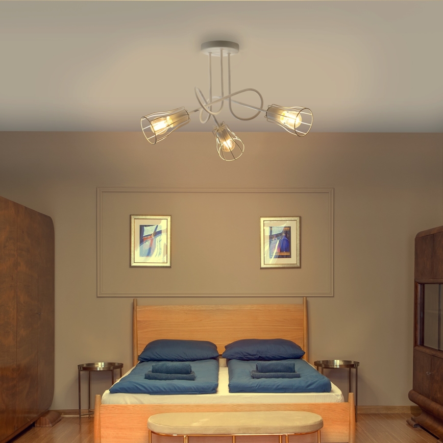 Φωτιστικό πολύφωτο OXFORD 3xE27/15W/230V λευκό