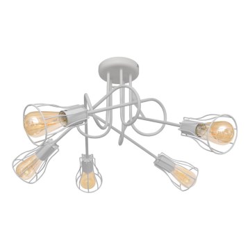 Φωτιστικό πολύφωτο OXFORD 5xE27/15W/230V λευκό