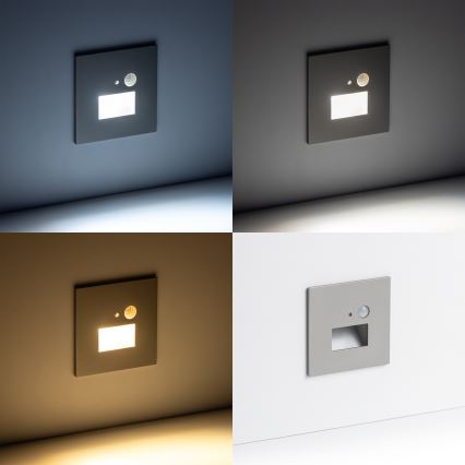 Φωτιστικό σκάλας LED με ένα motion αισθητήρας LED/1,5W/230V 3000K/4000K/6500K
