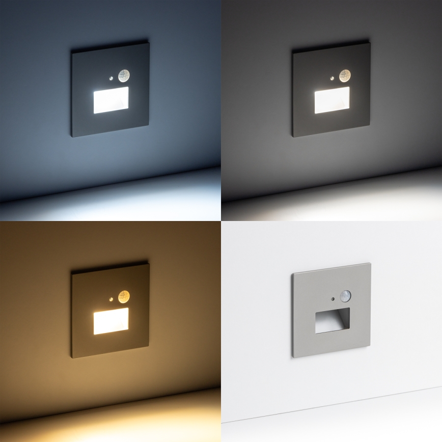 Φωτιστικό σκάλας LED με ένα motion αισθητήρας LED/1,5W/230V 3000K/4000K/6500K