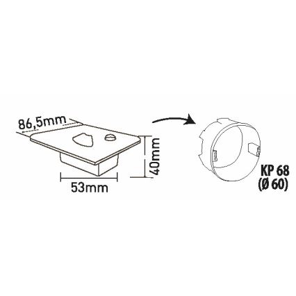 Φωτιστικό σκάλας LED με ένα motion αισθητήρας LED/1,5W/230V 3000K/4000K/6500K