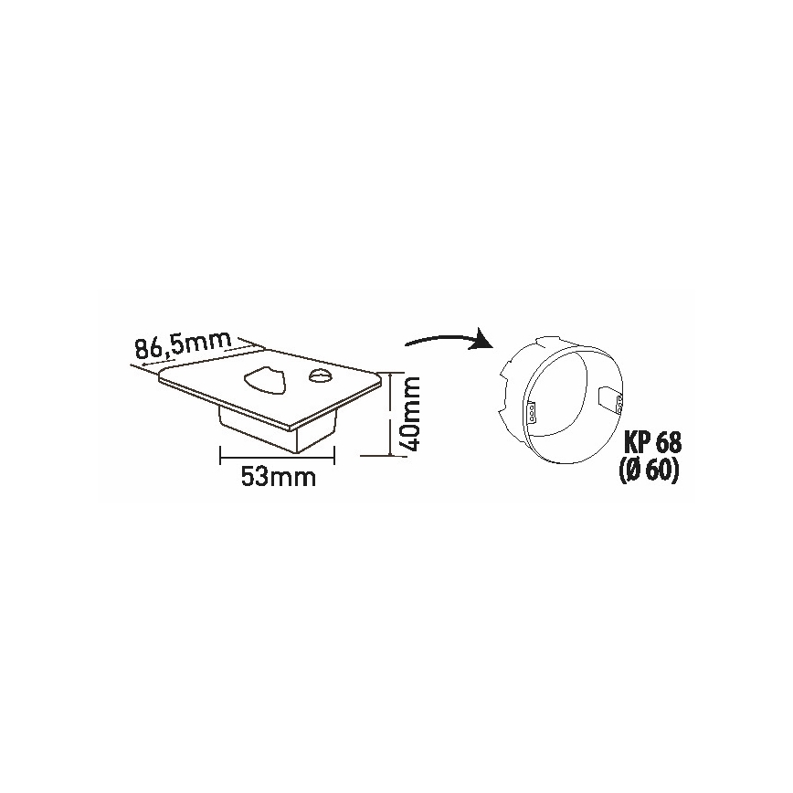 Φωτιστικό σκάλας LED με ένα motion αισθητήρας LED/1,5W/230V 3000K/4000K/6500K
