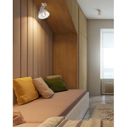 Φωτιστικό σποτ 1xE27/40W/230V οξιά/λευκό