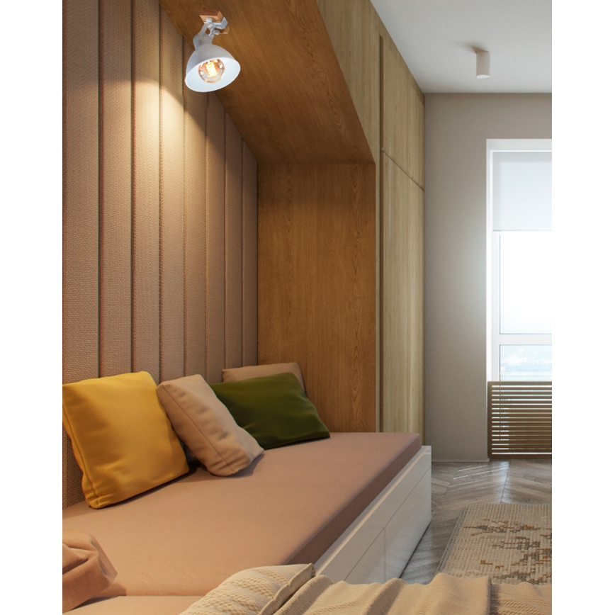Φωτιστικό σποτ 1xE27/40W/230V οξιά/λευκό