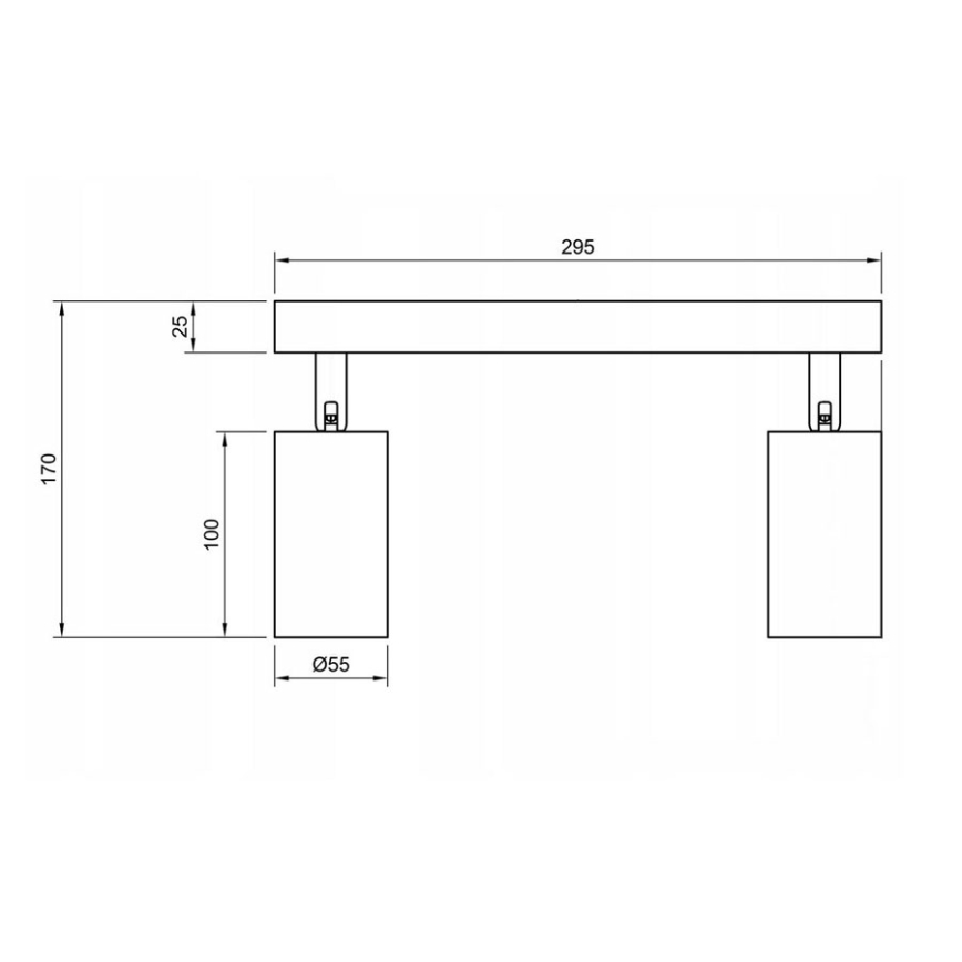 Φωτιστικό σποτ 2xGU10/35W/230V λευκό