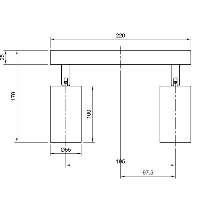 Φωτιστικό σποτ ANGIE 4xGU10/35W/230V λευκό