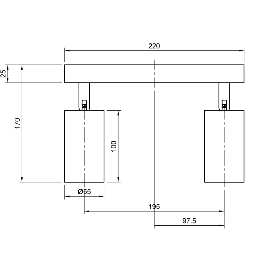 Φωτιστικό σποτ ANGIE 4xGU10/35W/230V λευκό