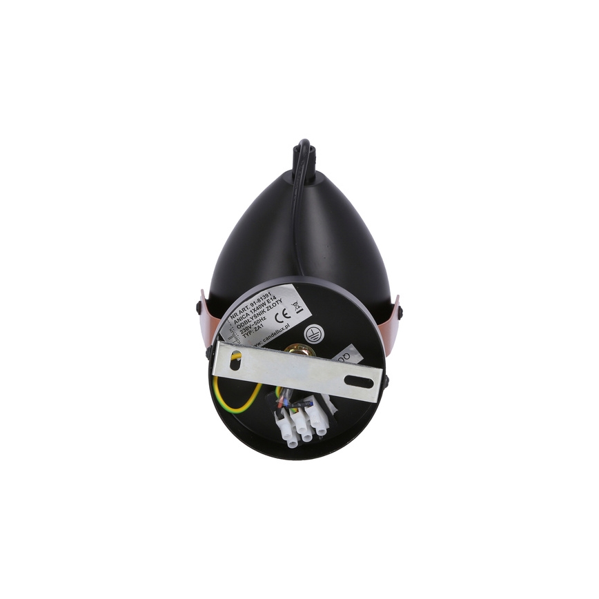 Φωτιστικό σποτ ANICA 1xE14/40W/230V μαύρο/χαλκός