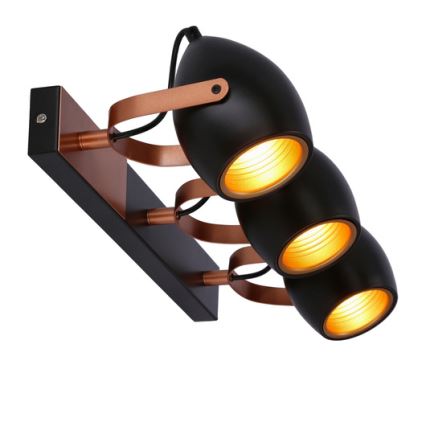 Φωτιστικό σποτ ANICA 3xE14/40W/230V μαύρο/χαλκός