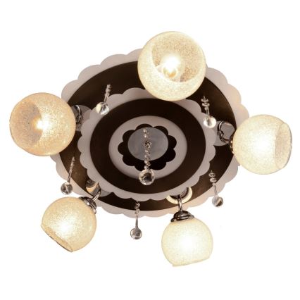 Φωτιστικό σποτ ARONA 5xE27/15W/230V+LED μαύρο
