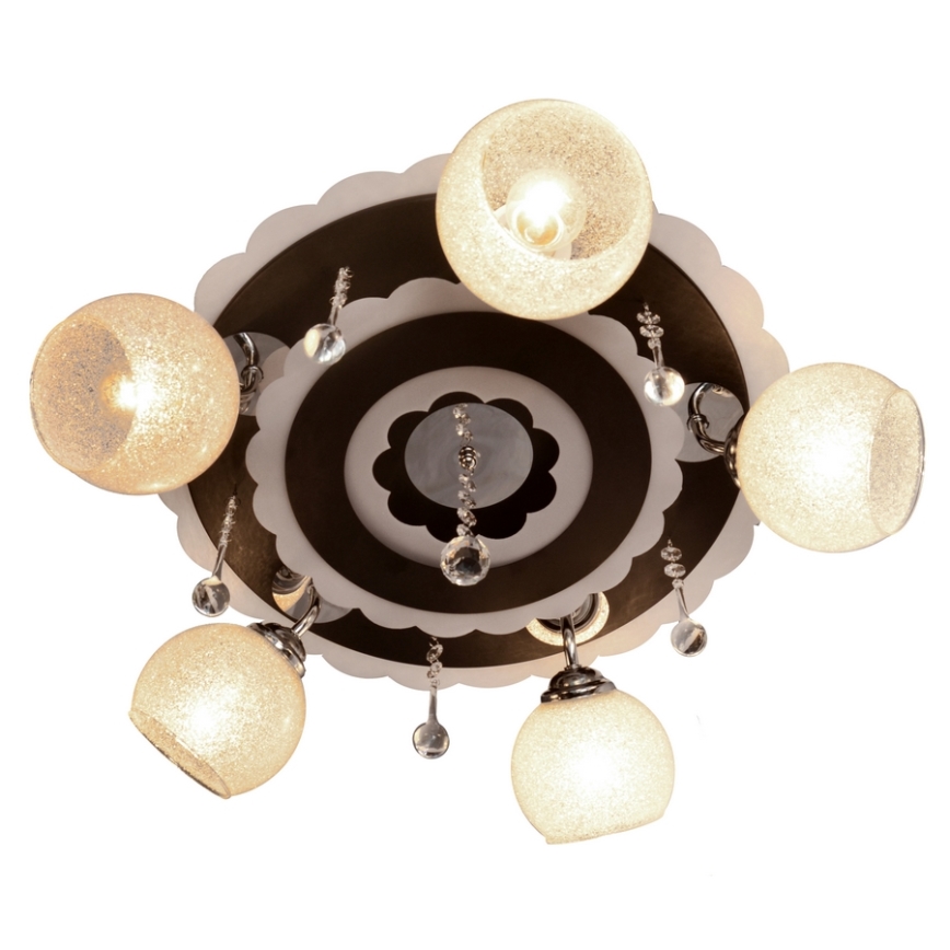 Φωτιστικό σποτ ARONA 5xE27/15W/230V+LED μαύρο