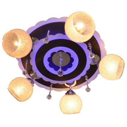 Φωτιστικό σποτ ARONA 5xE27/15W/230V+LED μαύρο
