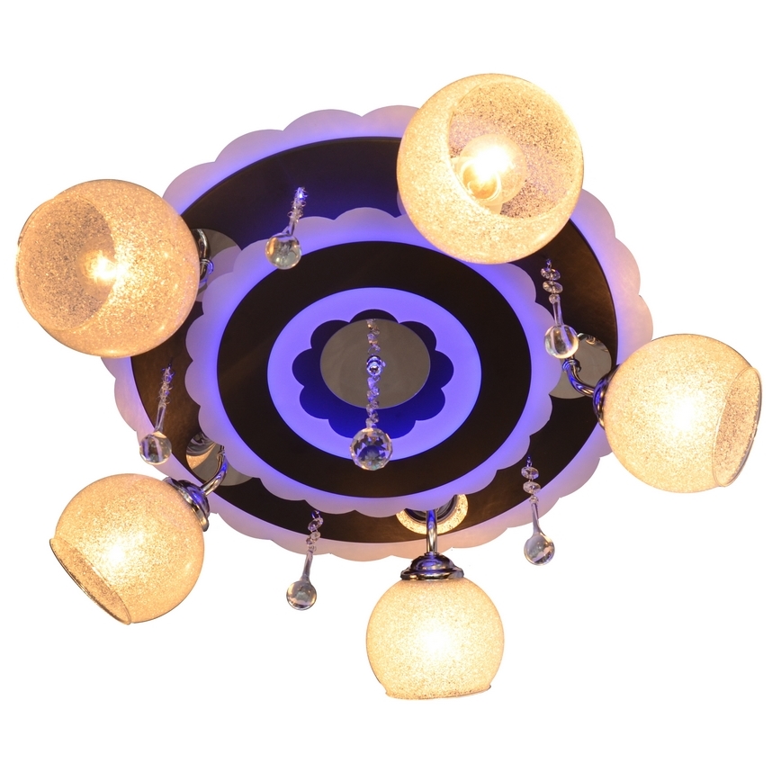Φωτιστικό σποτ ARONA 5xE27/15W/230V+LED μαύρο