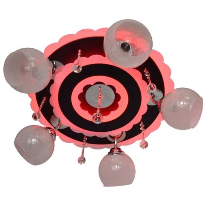 Φωτιστικό σποτ ARONA 5xE27/15W/230V+LED μαύρο