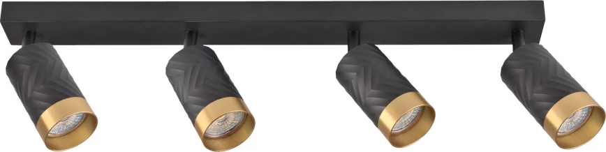 Φωτιστικό σποτ ARRAS 4xGU10/10W/230V μαύρο