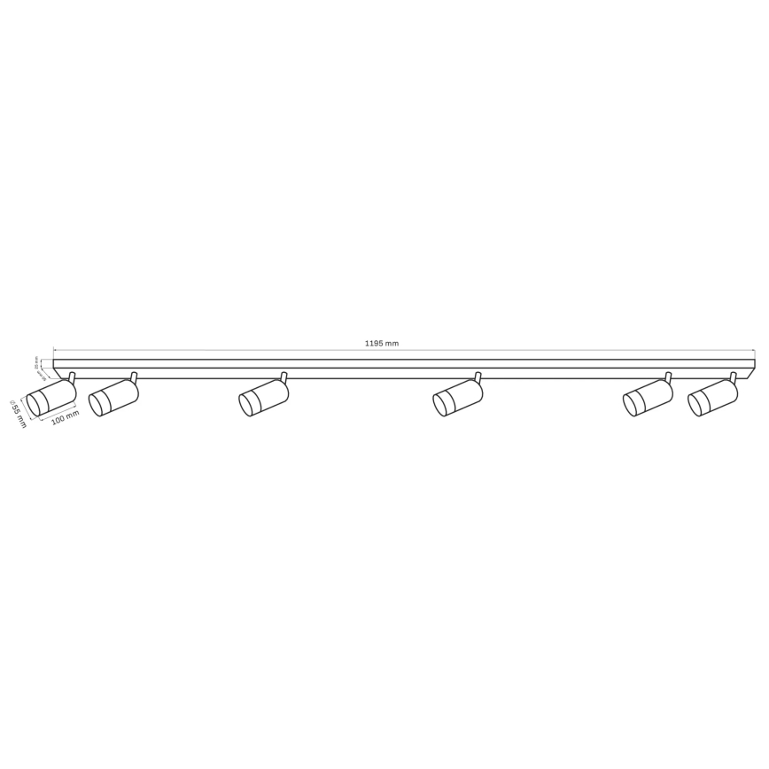 Φωτιστικό σποτ ARRAS 6xGU10/10W/230V λευκό
