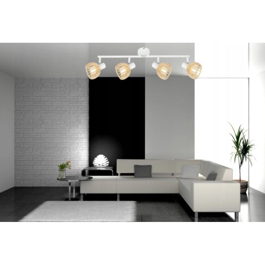 Φωτιστικό σποτ ATARRI 4xE14/25W/230V λευκό/μπεζ