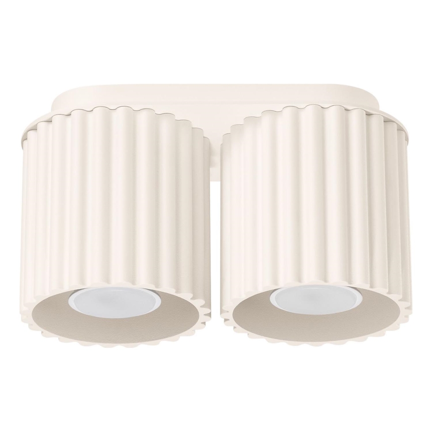 Φωτιστικό σποτ AURA 2xGU10/10W/230V σε κρεμ απόχρωση