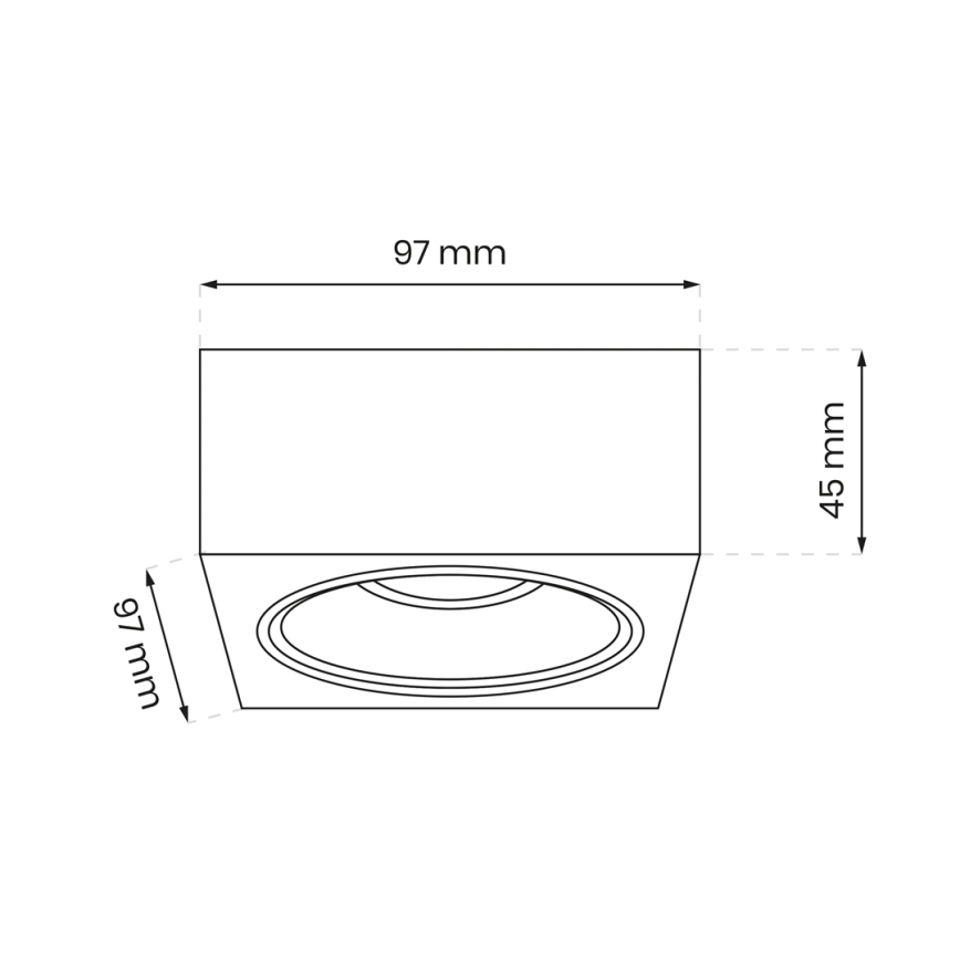 Φωτιστικό σποτ BALI 1xGU5,3/MR16/25W/12V τετράγωνο λευκό