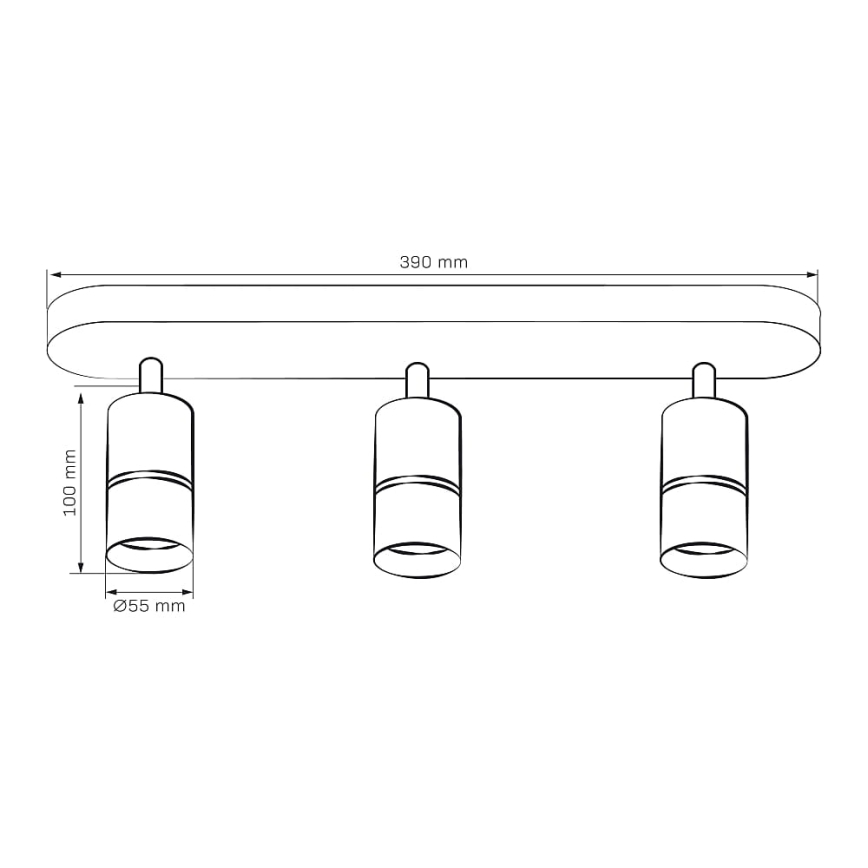 Φωτιστικό σποτ BAMBOO 3xGU10/10W/230V λευκό