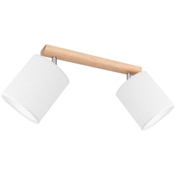 Φωτιστικό σποτ BENITA 2xE27/25W/230V λευκό/δρυς
