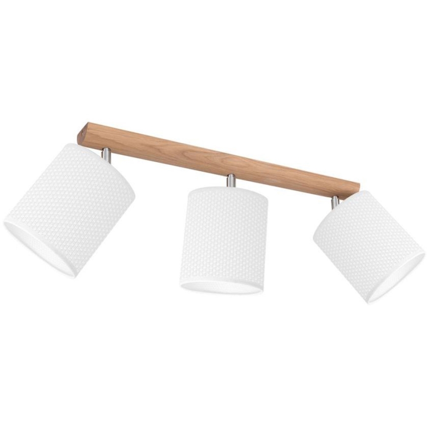 Φωτιστικό σποτ BENITA 3xE27/25W/230V λευκό/δρυς