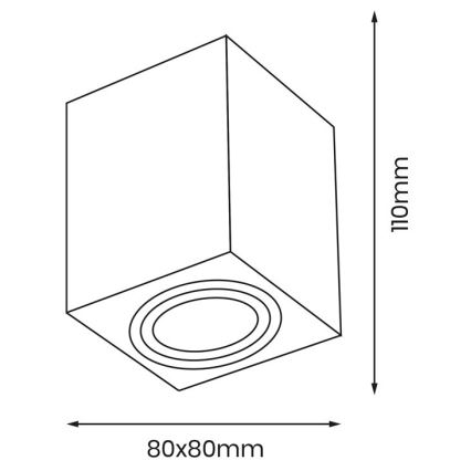 Φωτιστικό σποτ BIMA 1xGU10/25W/230V τετράγωνο λευκό