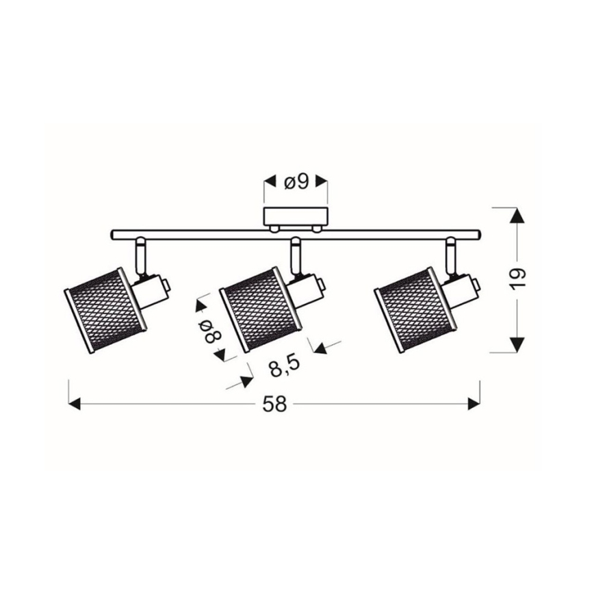 Φωτιστικό σποτ CANABERA 3xE14/40W/230V