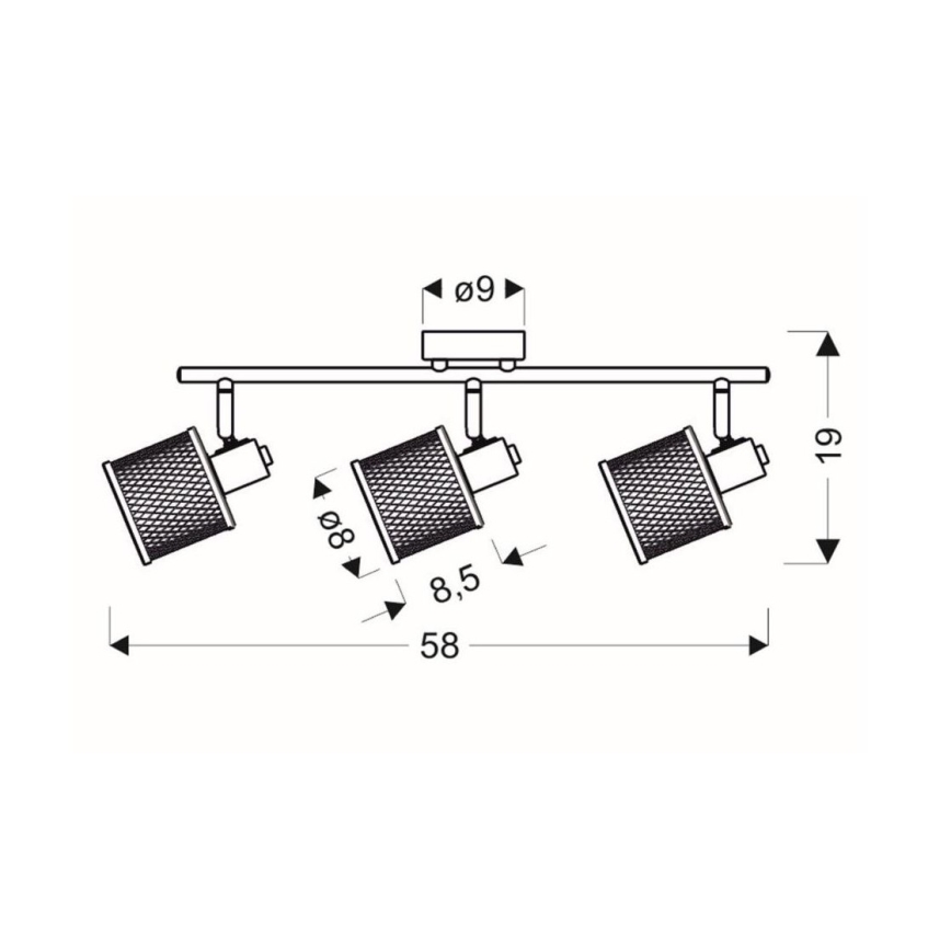 Φωτιστικό σποτ CANABERA 3xE14/40W/230V