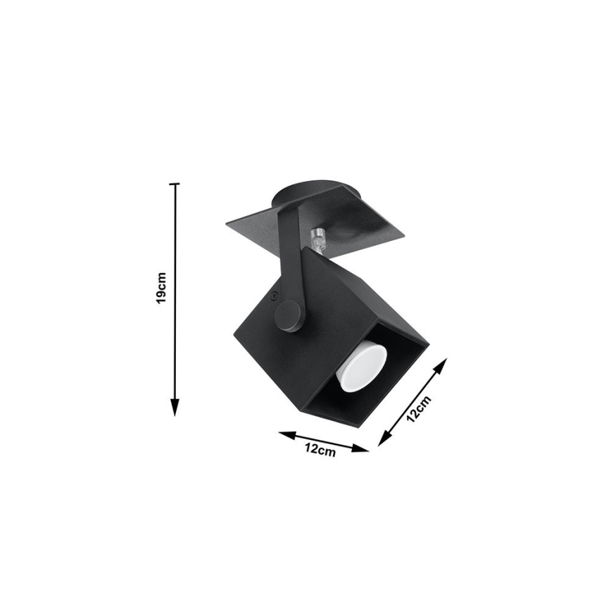 Φωτιστικό σποτ CEDRA 1 1xGU10/40W/230V μαύρο