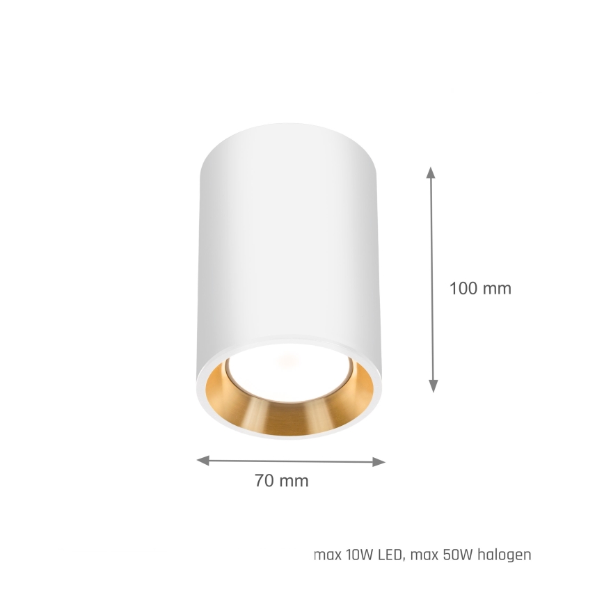 Φωτιστικό σποτ CHLOE 1xGU10/35W/230V στρογγυλό λευκό/χρυσαφί