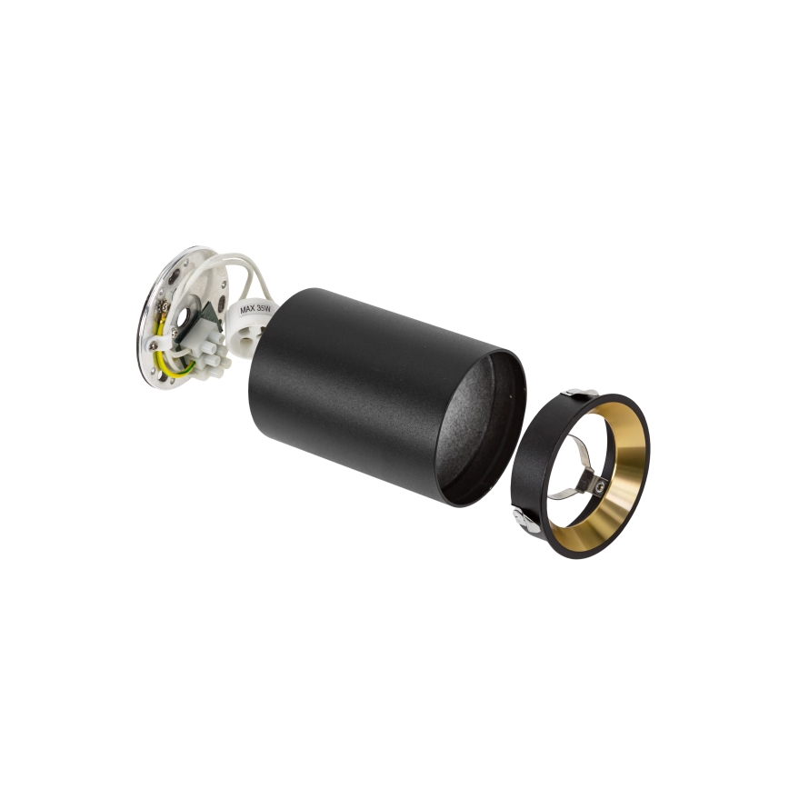 Φωτιστικό σποτ CHLOE 1xGU10/35W/230V στρογγυλό μαύρο/χρυσαφί
