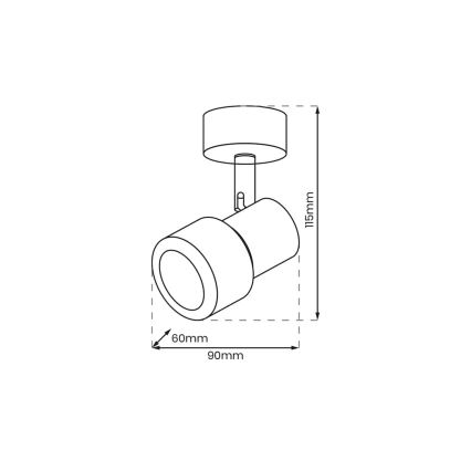 Φωτιστικό σποτ CINO 1xGU10/8W/230V λευκό