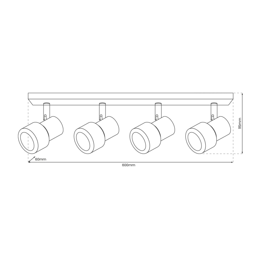 Φωτιστικό σποτ CINO 4xGU10/8W/230V λευκό