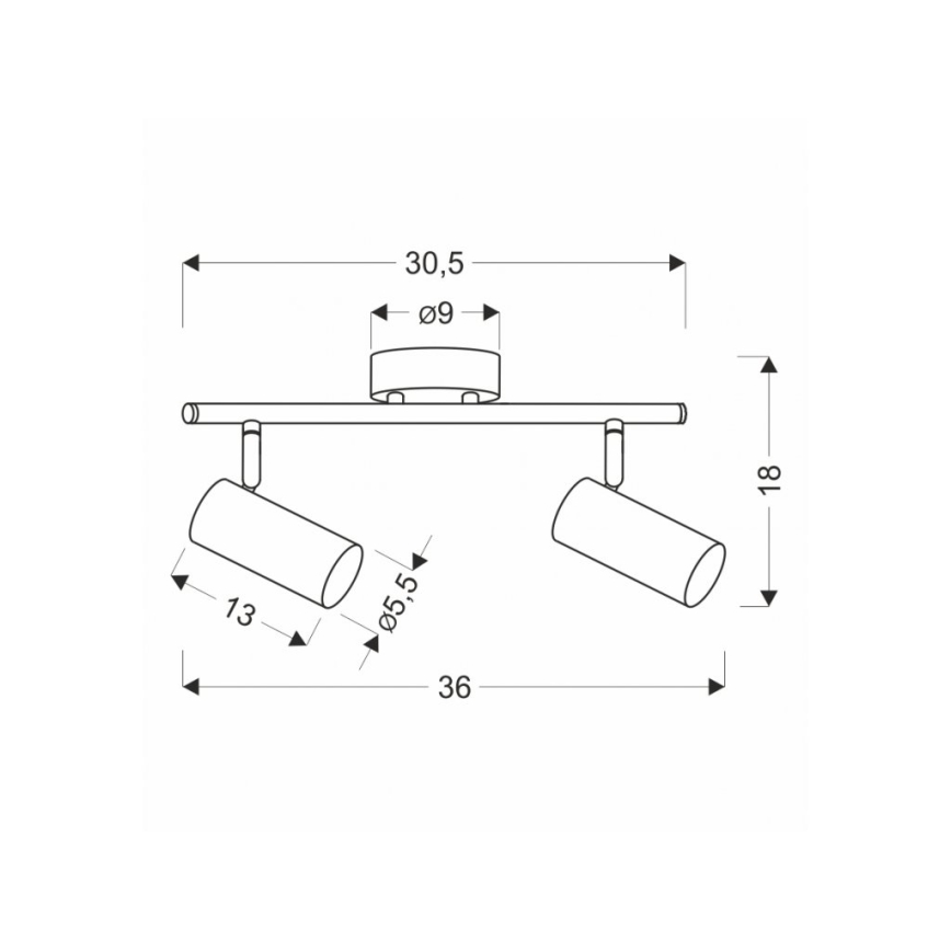Φωτιστικό σποτ COLLY 2xGU10/15W/230V χρυσαφί