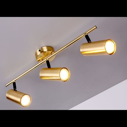 Φωτιστικό σποτ COLLY 3xGU10/15W/230V χρυσαφί