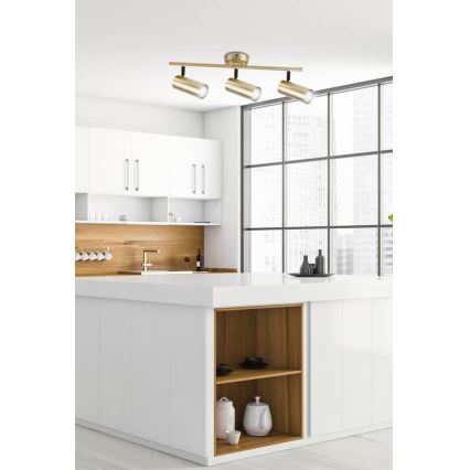 Φωτιστικό σποτ COLLY 3xGU10/15W/230V χρυσαφί