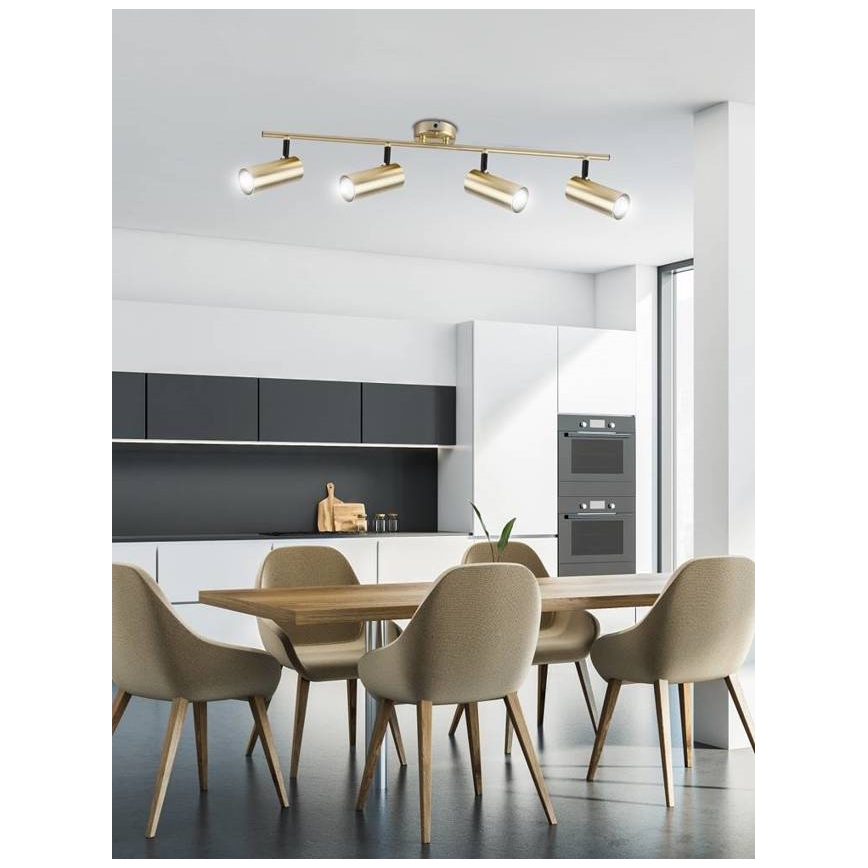Φωτιστικό σποτ COLLY 4xGU10/15W/230V χρυσαφί