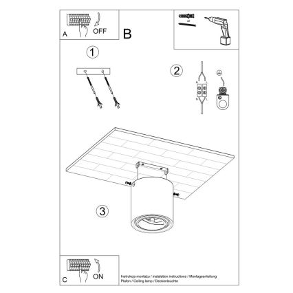 Φωτιστικό σποτ CULLO 1xGU10/ES111/40W/230V