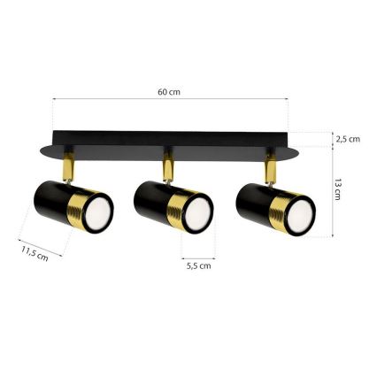 Φωτιστικό σποτ DANI 3xGU10/8W/230V