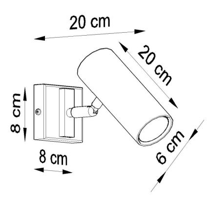 Φωτιστικό σποτ DIREZIONE 1xGU10/40W/230V μαύρο