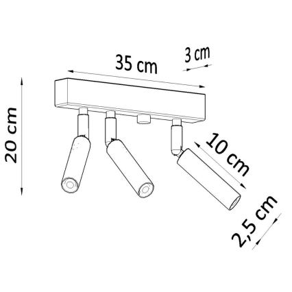 Φωτιστικό σποτ EYETECH 3xG9/12W/230V λευκό