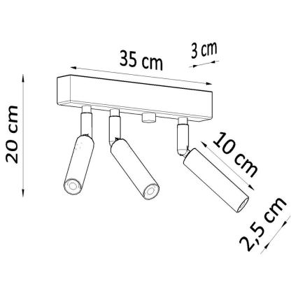 Φωτιστικό σποτ EYETECH 3xG9/12W/230V μαύρο