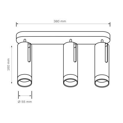 Φωτιστικό σποτ FADO 3xGU10/10W/230V μαύρο