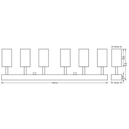 Φωτιστικό σποτ FARGO 6xGU10/30W/230V λευκό