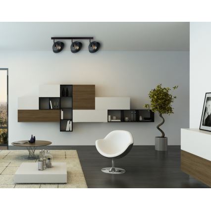 Φωτιστικό σποτ FAUN 3xE27/60W/230V μαύρο