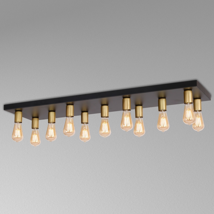 Φωτιστικό σποτ FILO 11xE27/60W/230V μαύρο/χρυσαφί